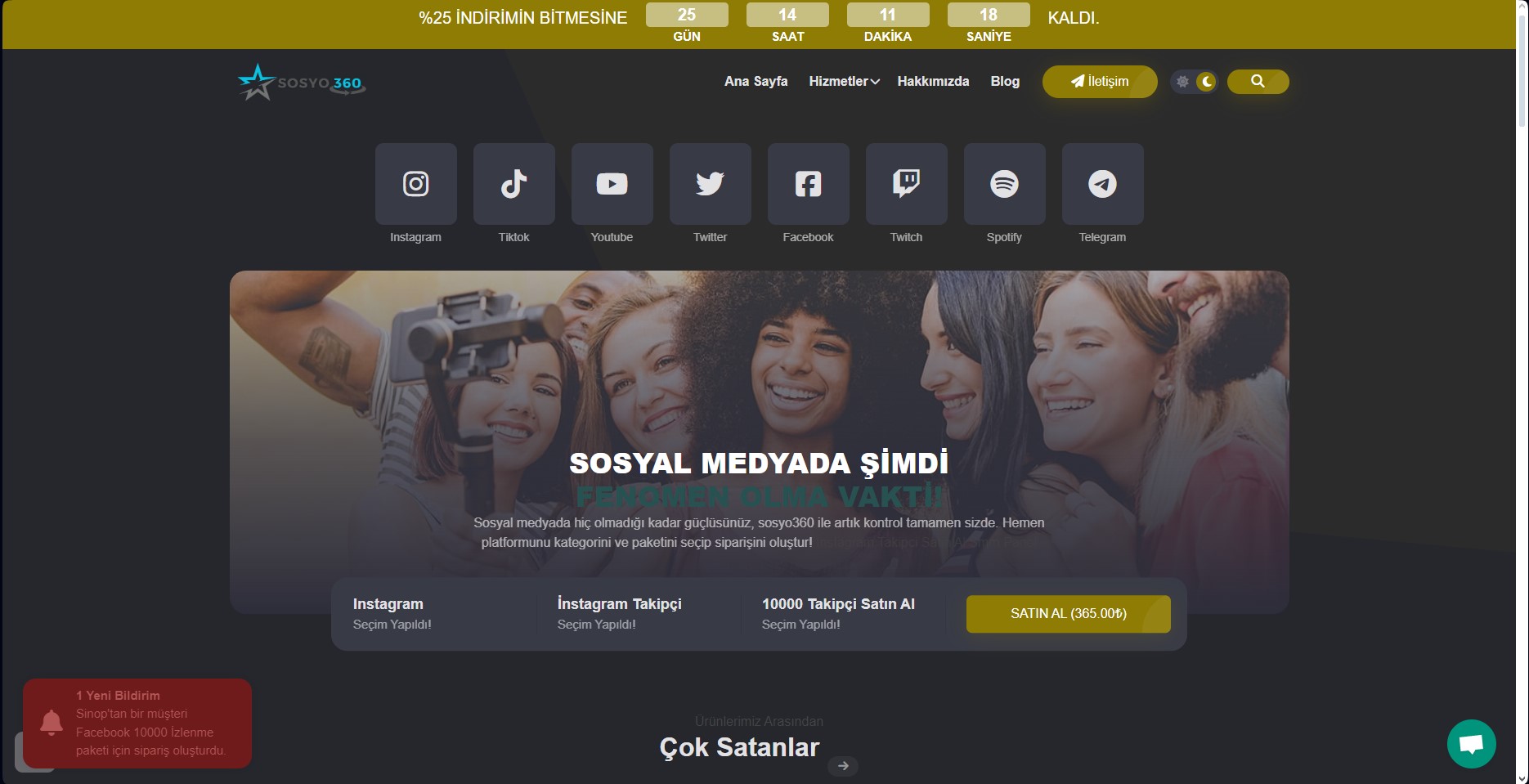 Düşmeyen Takipçi Satın Al